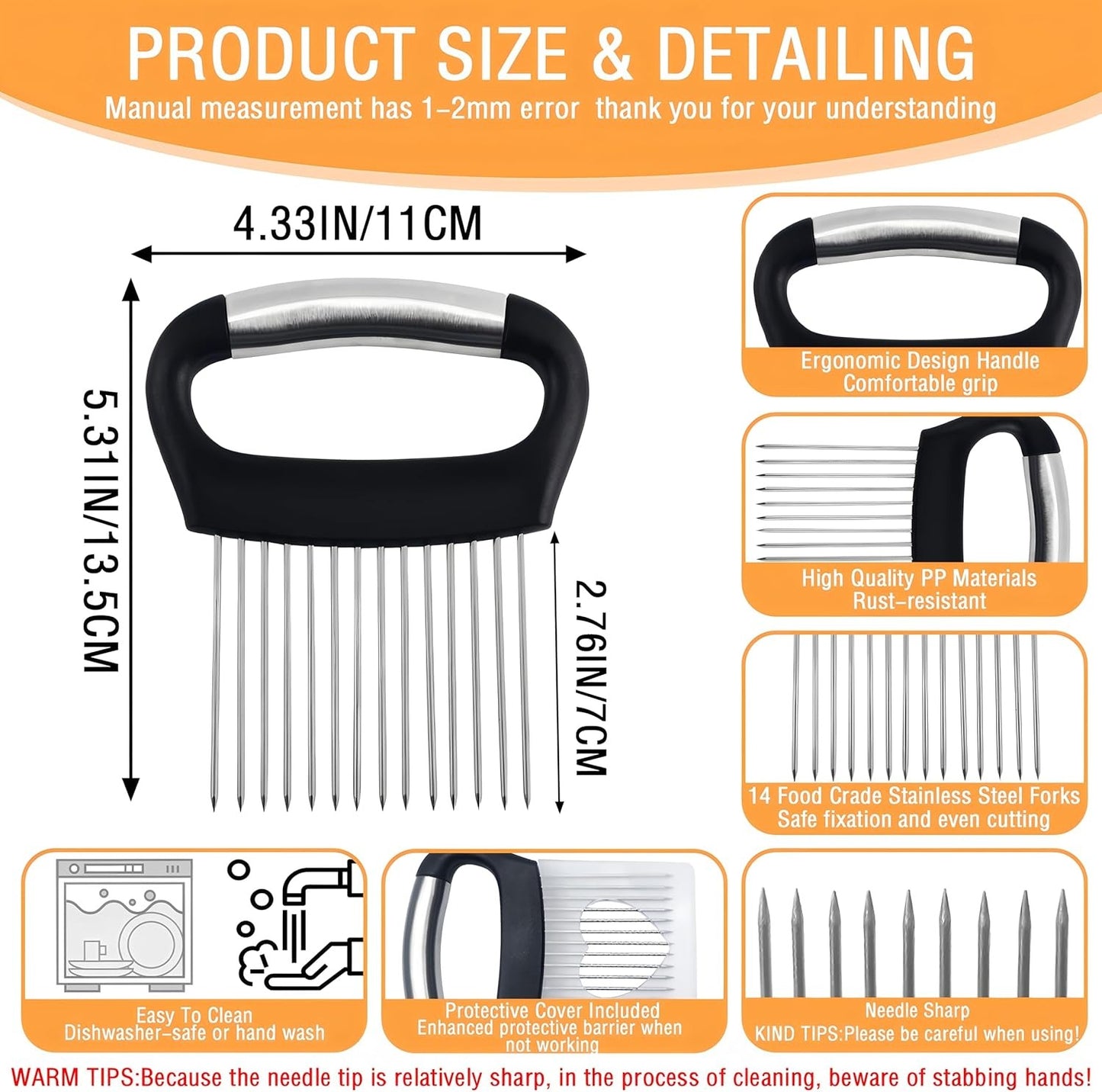 Stainless Steel Onion Slicer Holder