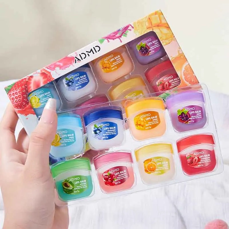 ADMD Moisturizing Lip Balm Set – 8 Pack Fruit Flavors Lip Care & Hydrating Repair