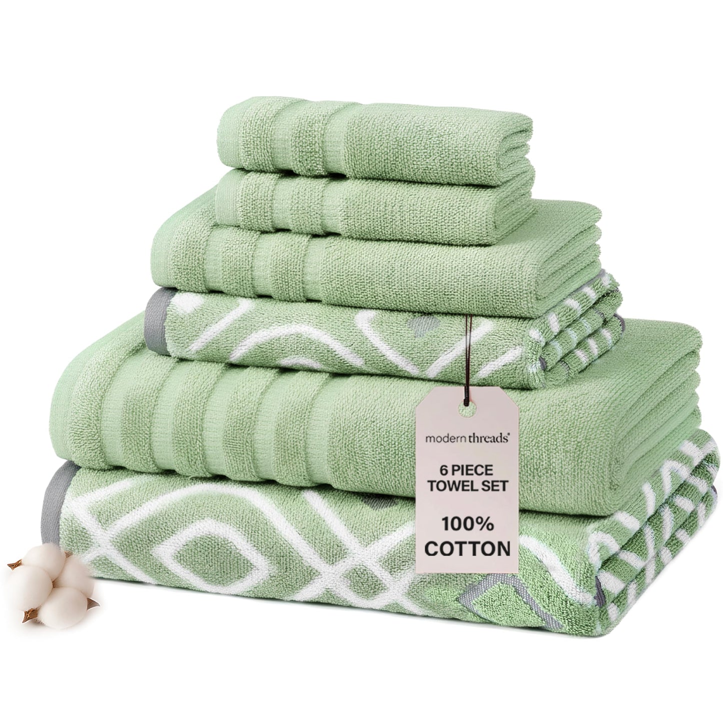 Lavish Home 6 Piece Bathroom Towels Set - 525 GSM 100% Cotton Bathroom Accessories - 2 Bath Sheets, 2 Hand Cloths , and 2 Wash Cloths - Soft Towel Set for Shower, Gym, Dorm, and Spa (Navy)